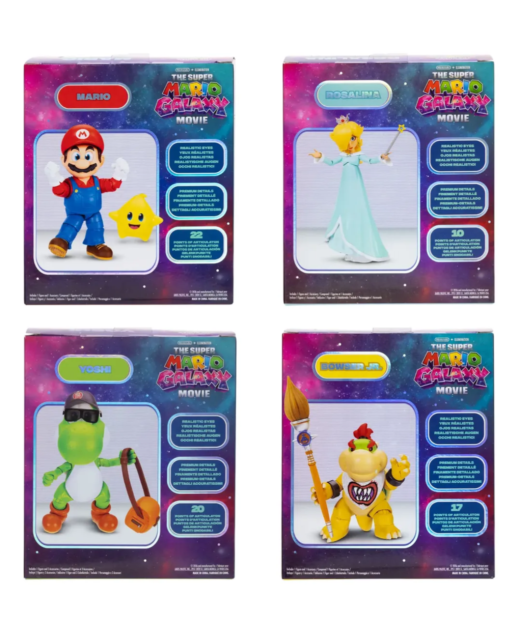 Figuras Super Mario Bros Galaxy – 18 cm (JAKKS Pacific)