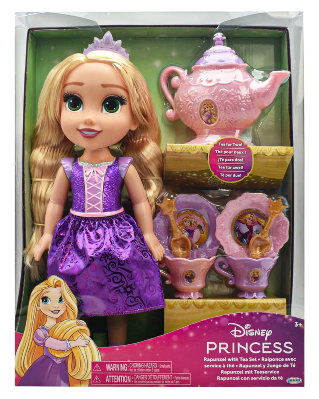 Princesa rapunzel con juego de té