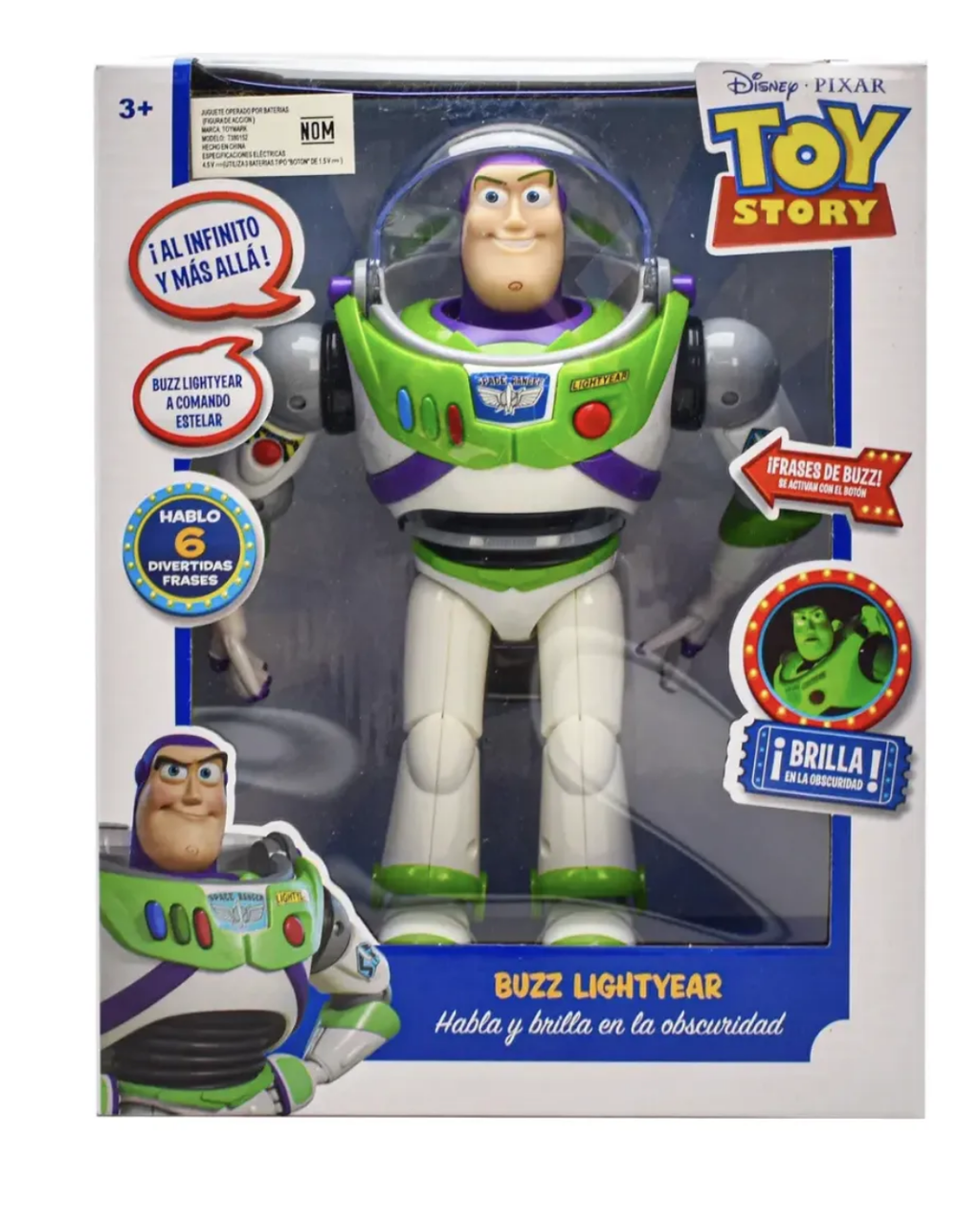 Buzz Lightyear Mediano – Habla y Brilla en la Oscuridad
