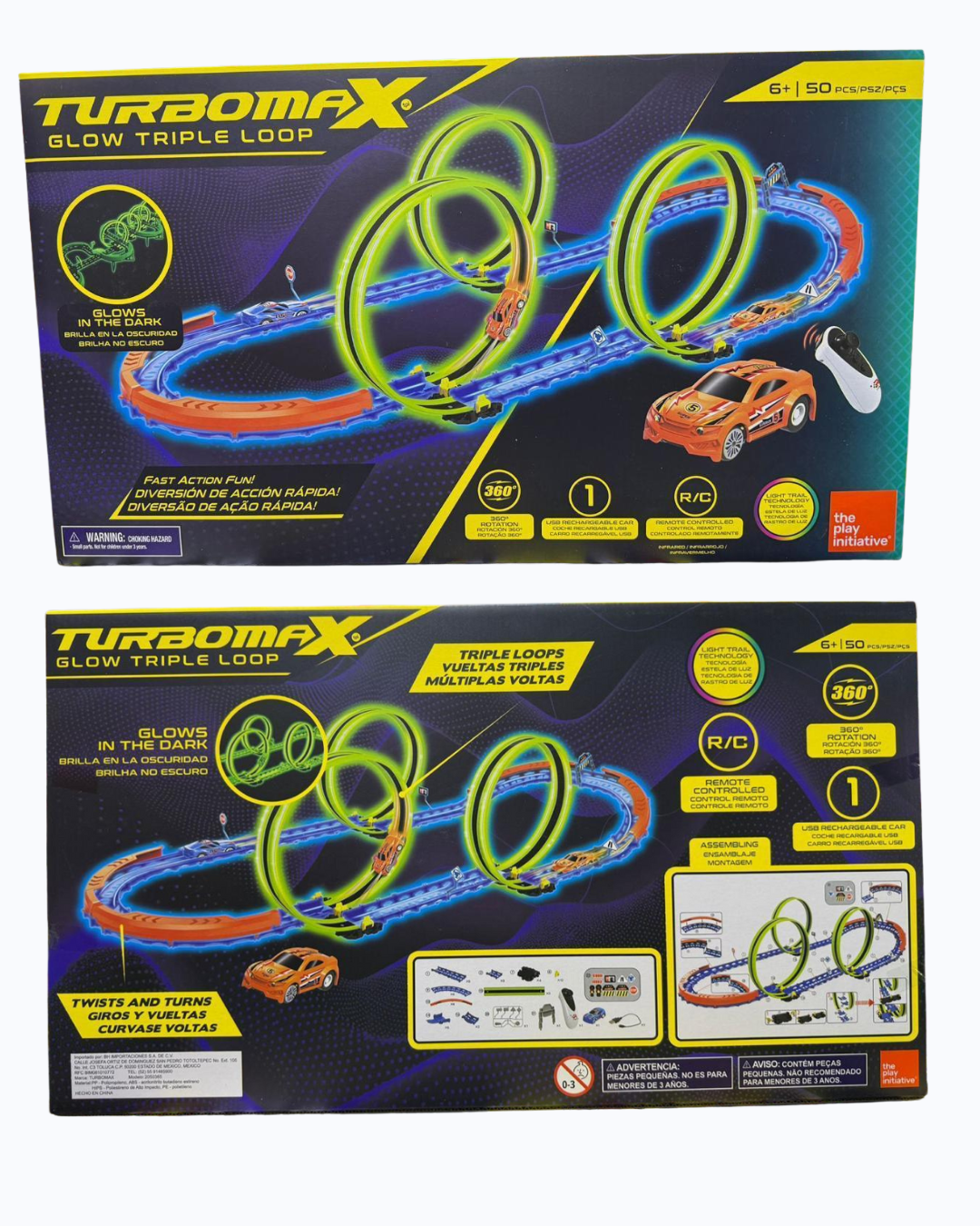 Pista de Autos Glow Triple Loop