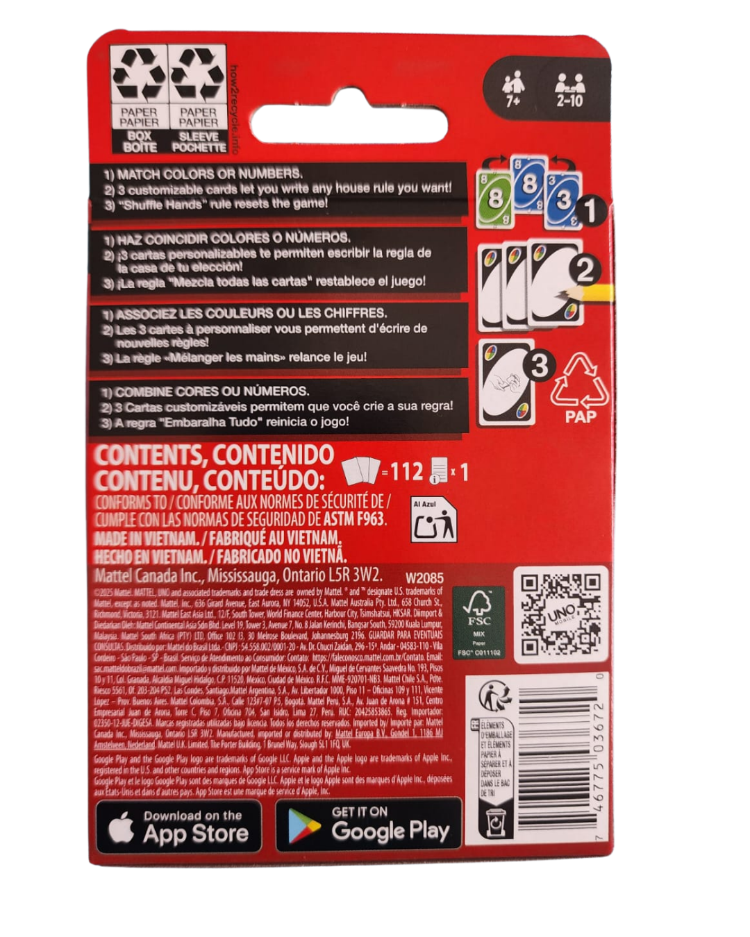 UNO Clásico – Juego de Mesa