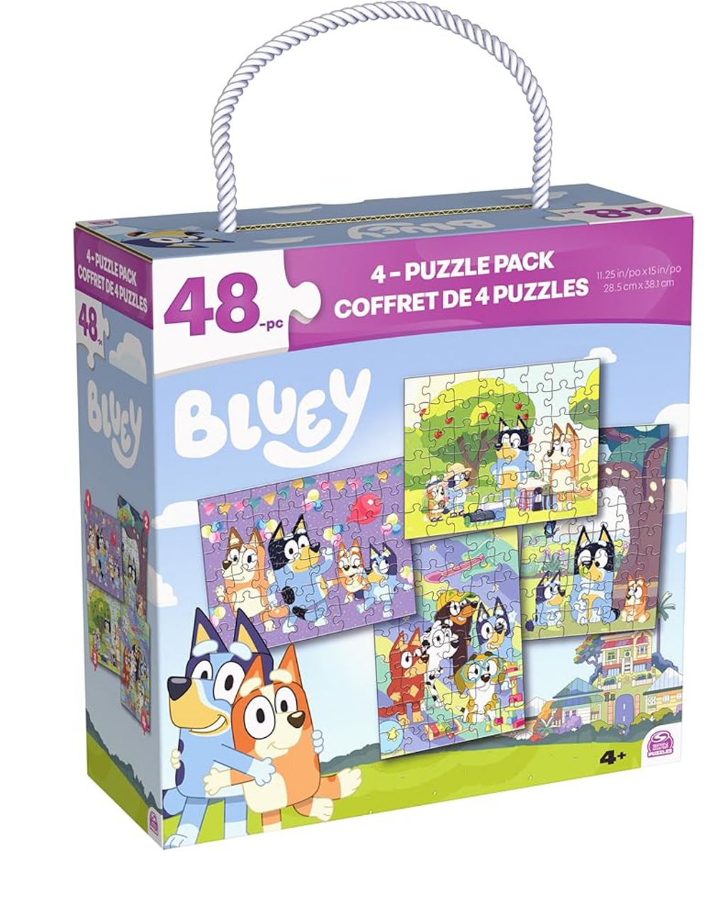 Rompecabezas Bluey – 48 piezas (4 modelos diferentes)