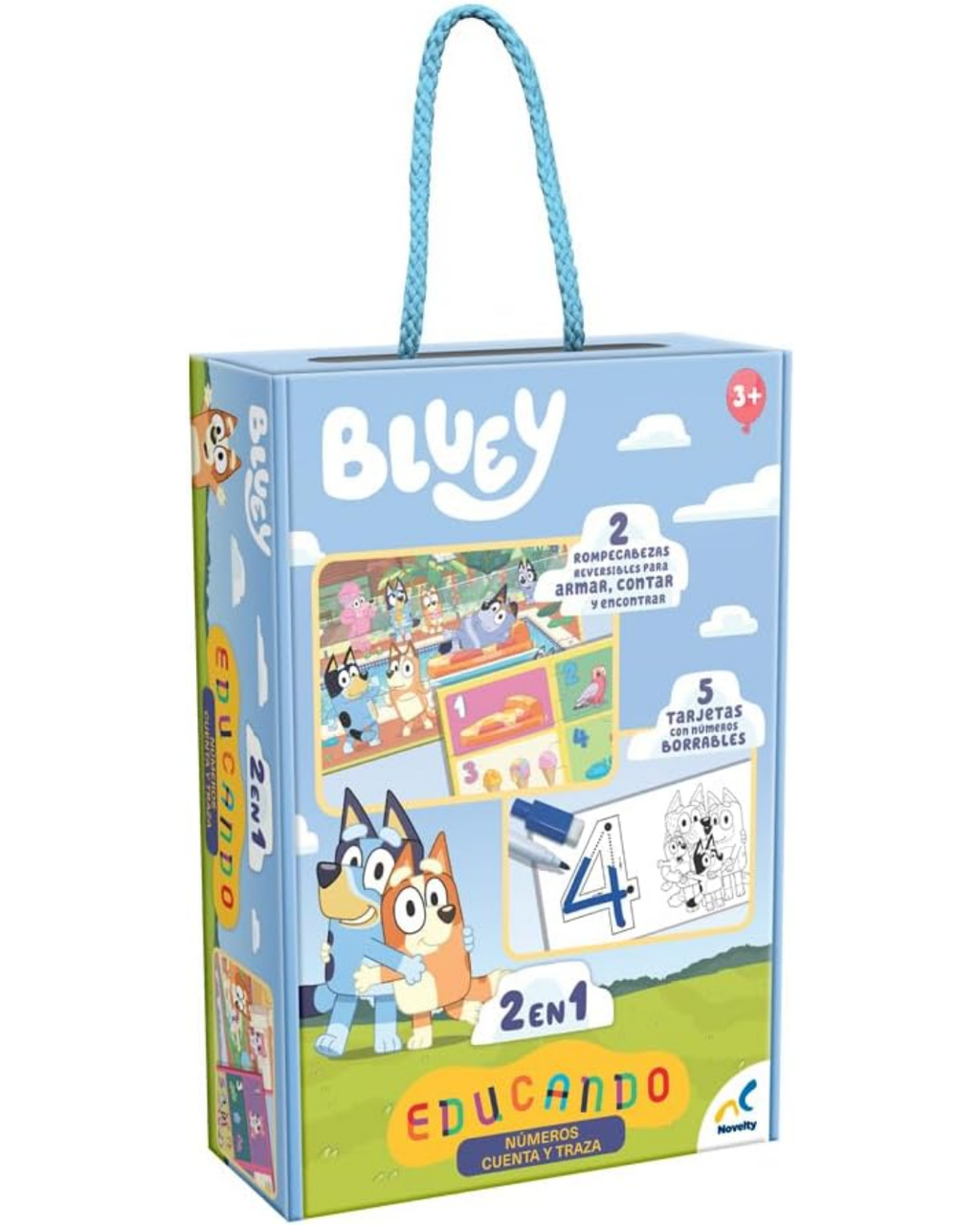 Juego de Mesa Bluey Educando 2 en 1