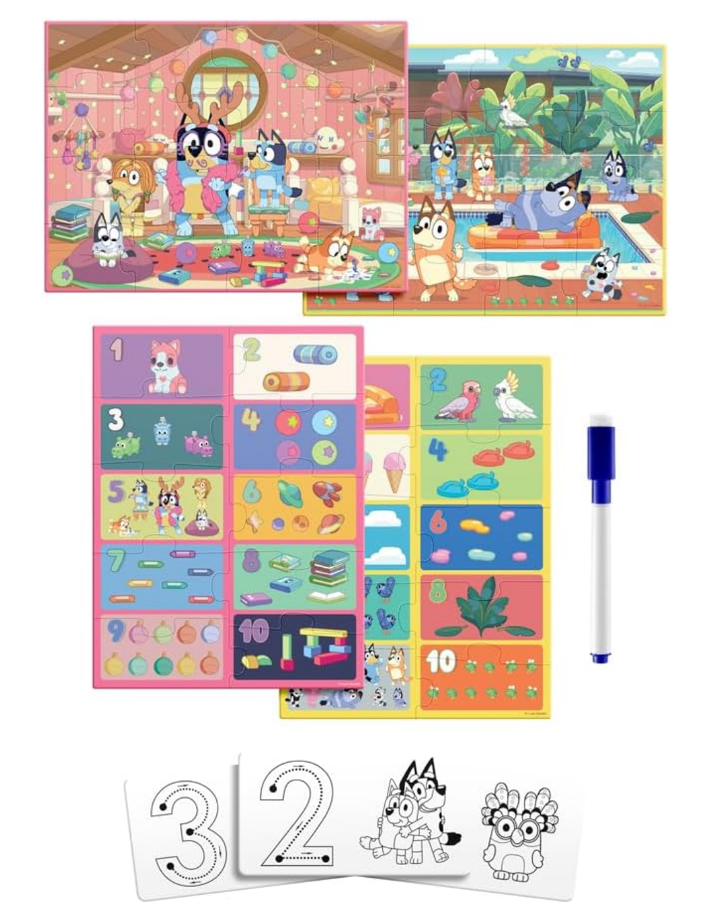 Juego de Mesa Bluey Educando 2 en 1
